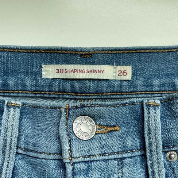 Levi’s 311 Shaping Skinny Light Wash Mid-rise Skinny Jeans 26 Women’s - Picture 14 of 16